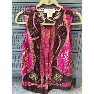 NWOT Julie Brown silk sleeveless blouse, Sz 4, $275 D3